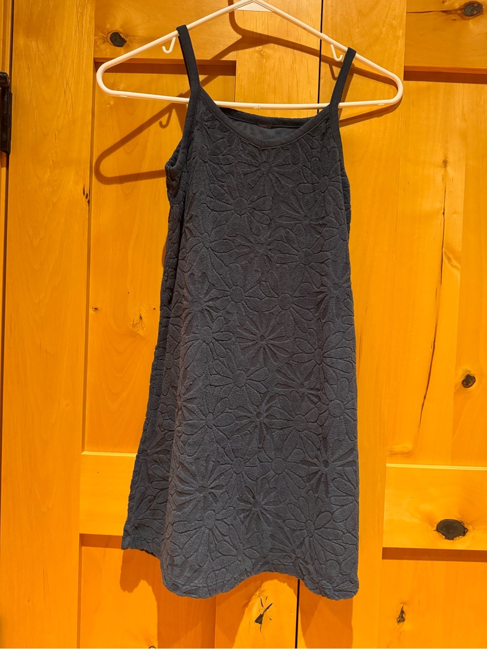 Old Navy Girl’s Gray Floral Textured Terry Swim Cover-Up